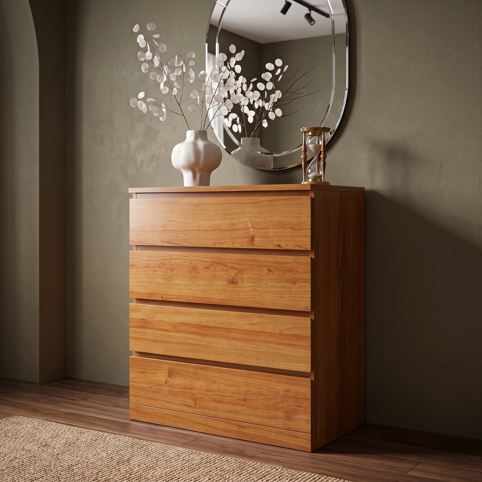 Solid Wood Dresser Multiple Drawer Configurations and Wide Storage Top for Bedroom Organization view 1