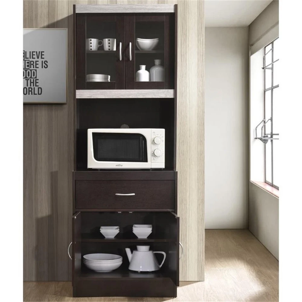 Toru Furniture - Kitchen Cabinet 1 Drawer and Space for Microwave (Big ...