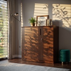 Modern Wood Combo Dresser with Drawers Included and Cabinet Included