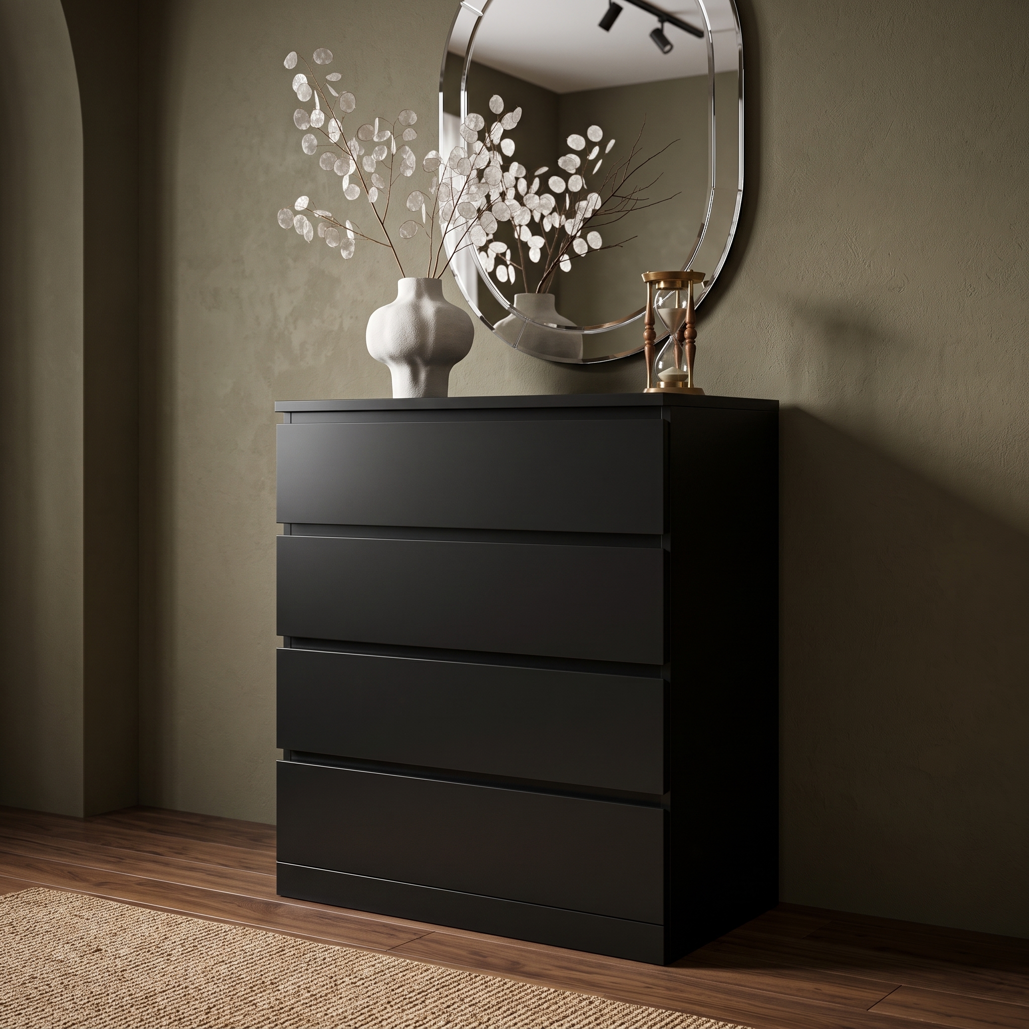 Solid Wood Dresser Multiple Drawer Configurations and Wide Storage Top for Bedroom Organization view 2