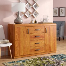 Modern Standard Dresser with Drawers and Cabinet Door, Manufactured Wood Storage Cabinet for Bedroom, Dining Room, or Entryway